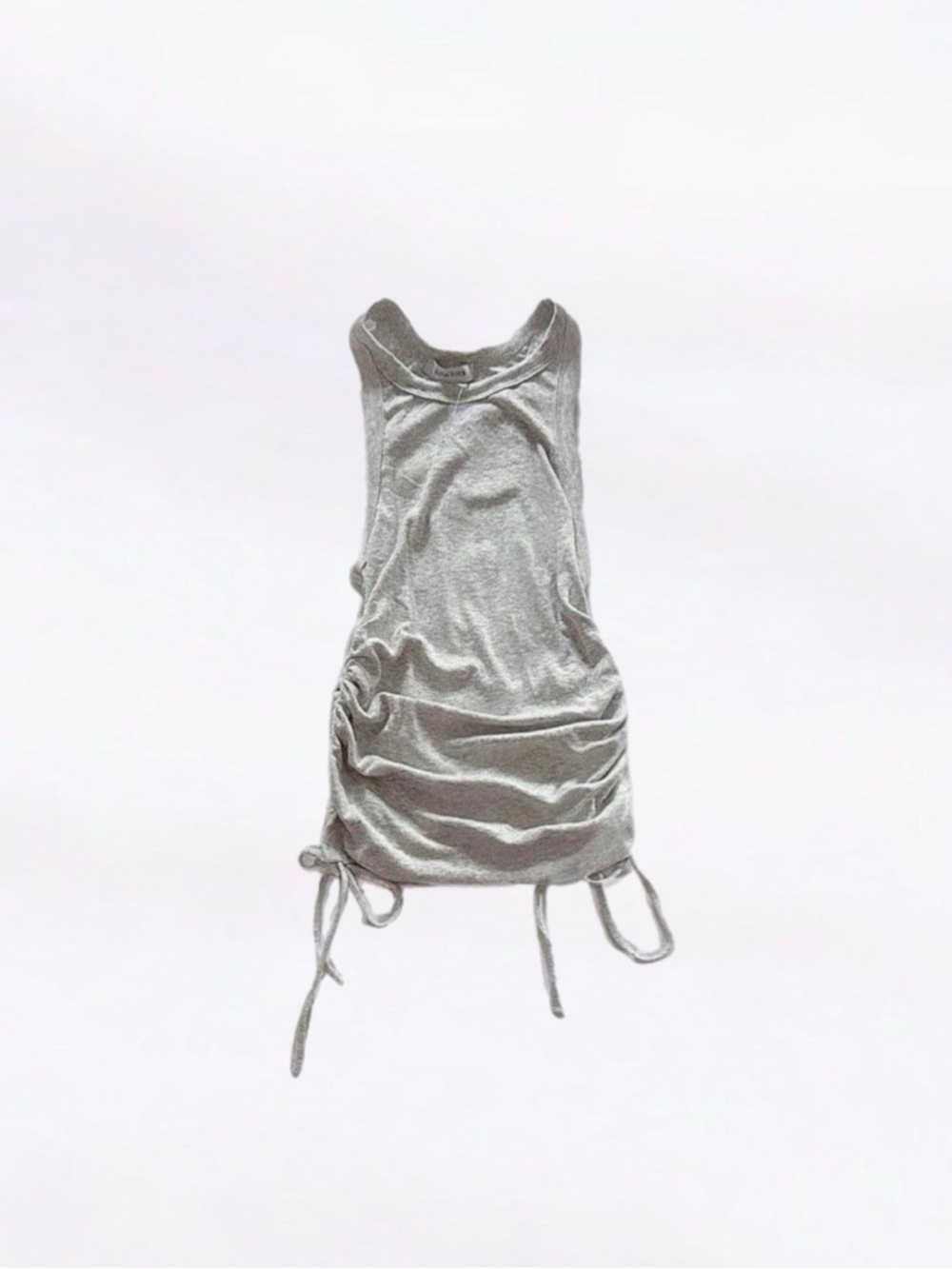 olivaceous ⋆ ribbed ruched top